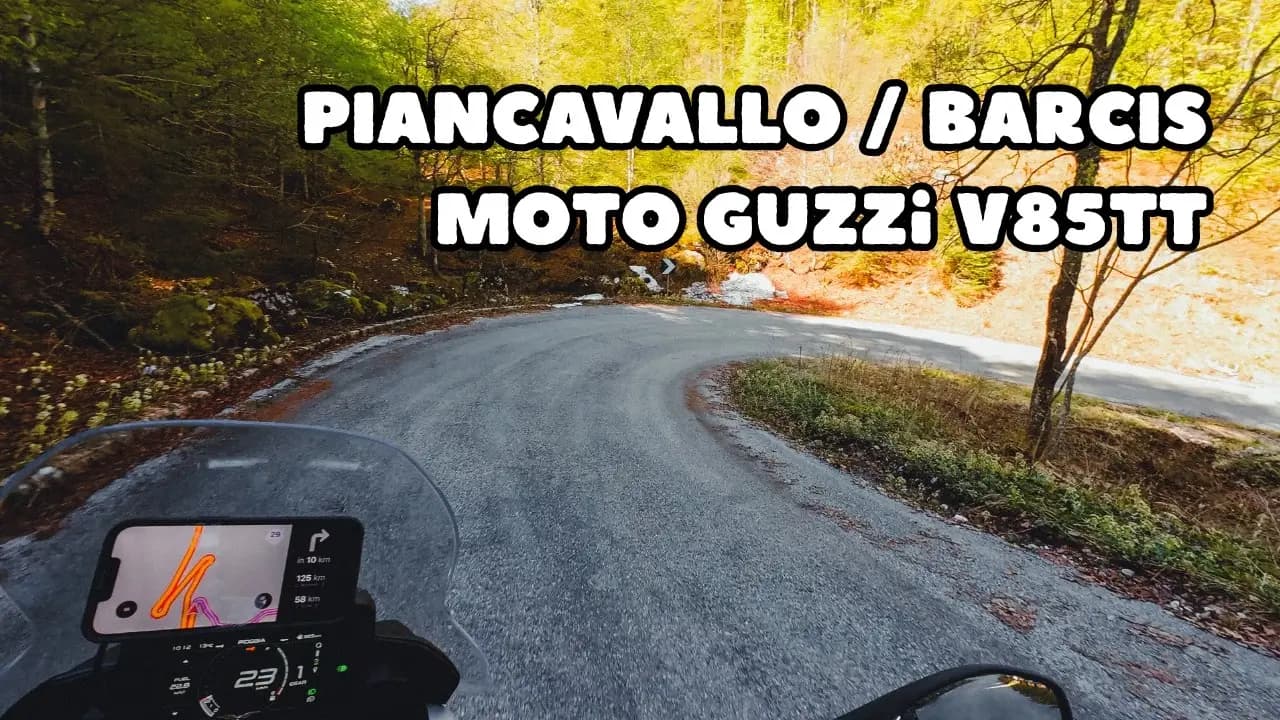 Into the Forest - Piancavallo / Barcis - Moto Guzzi V85TT POV Engine sound