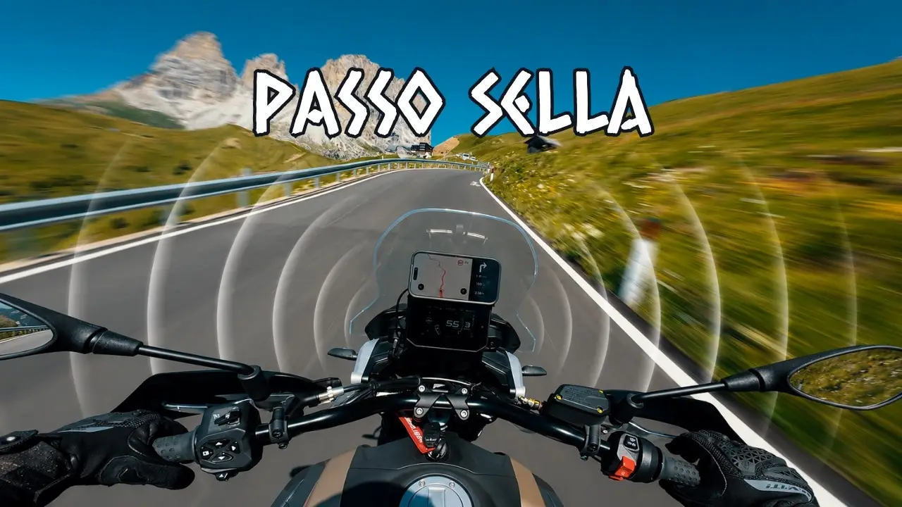 PASSO SELLA | MOTO GUZZI V85TT | POV PURE SOUND | DOLOMITES