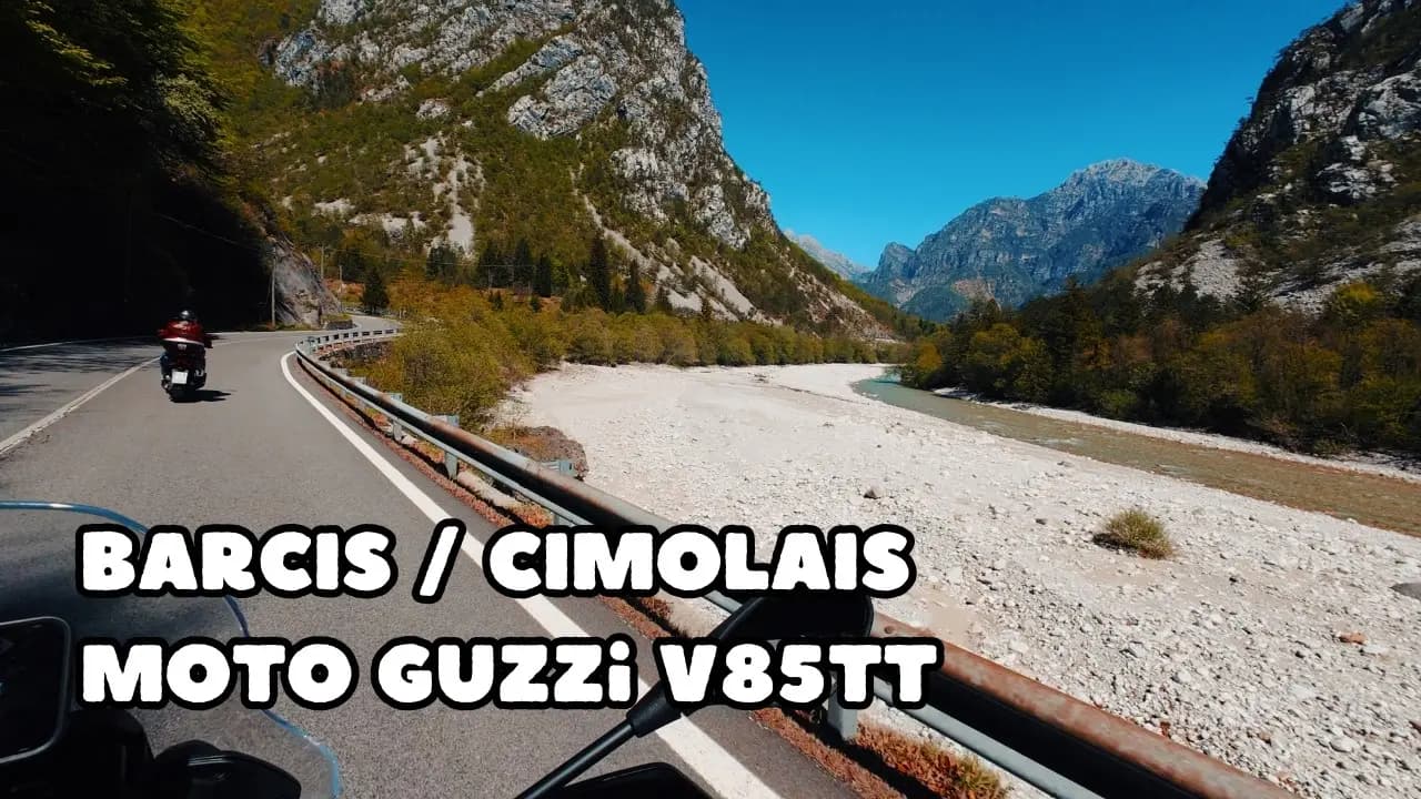Into the Wild Valley - Barcis to Cimolais - Moto Guzzi V85TT POV