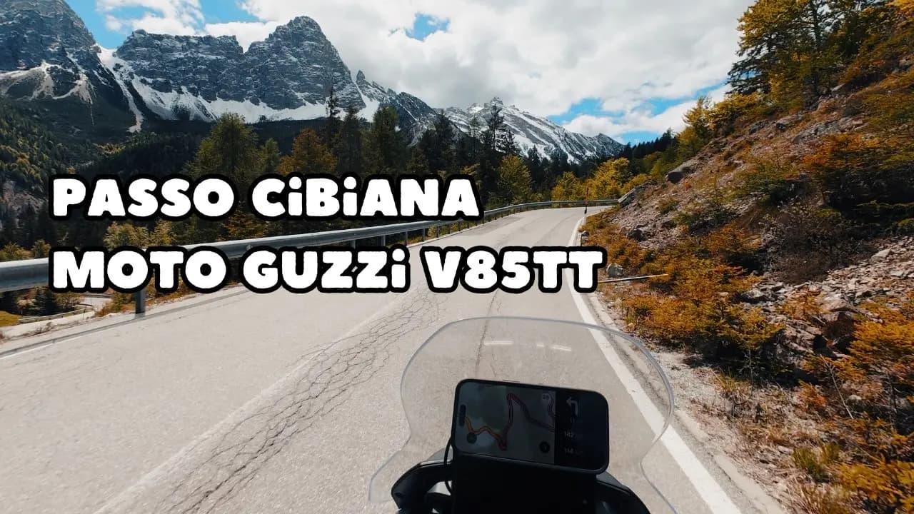 Passo Cibiana from Cibiana di Cadore - Moto Guzzi V85TT POV